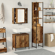 Unità da Bagno con lo scaffale 3 pcs Marrone Legno multistrato 3332554