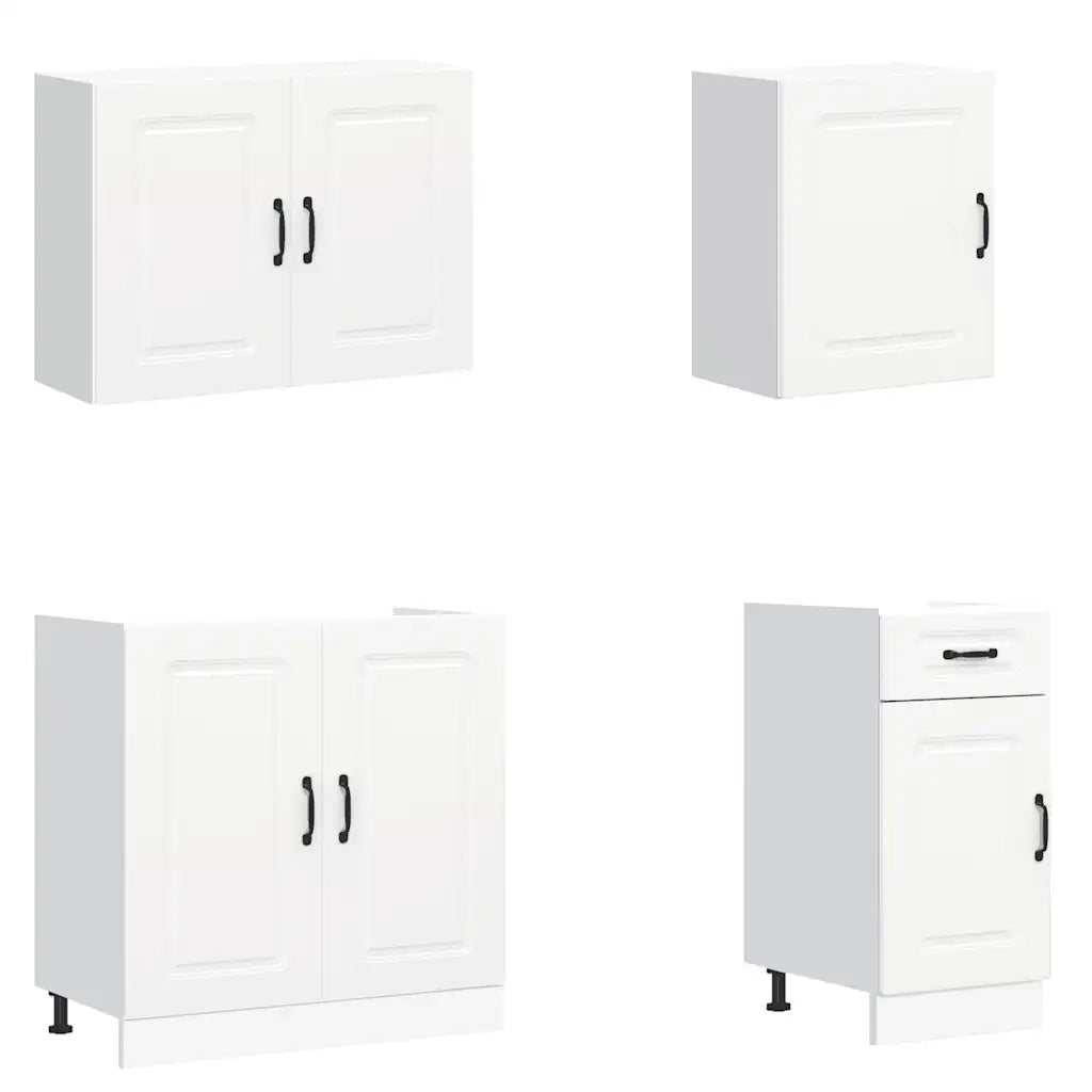 Set Mobili da Cucina 7 pz Kalmar Bianco Legno Multistrato