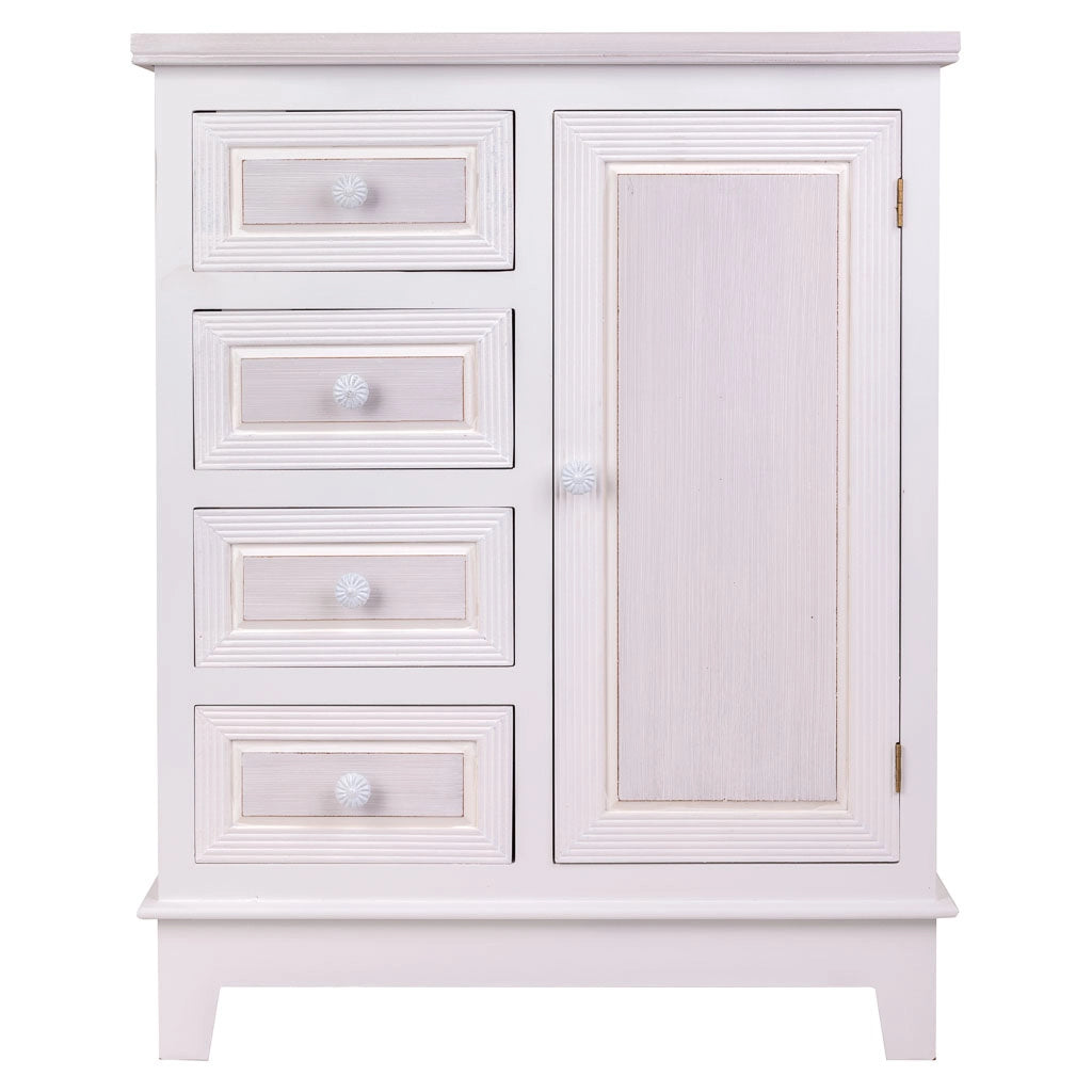 Mobile da ingresso in legno bianco 66x32x84 h