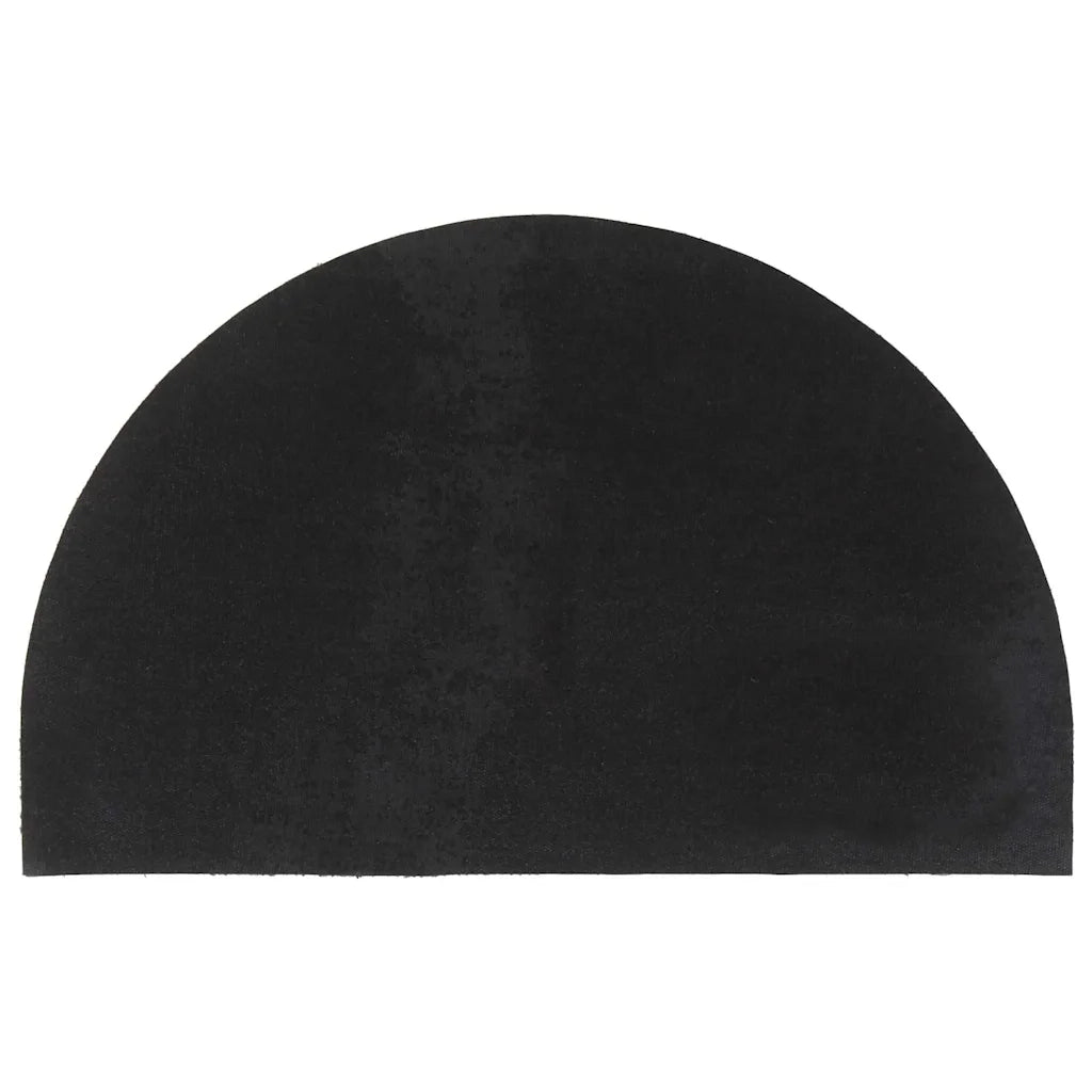 Zerbino | Tappetino Nero Mezzo Rotondo 50x80 cm Fibra di Cocco