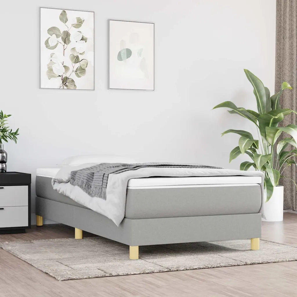 vidaXL Giroletto senza Materasso Grigio Chiaro 80x200 cm Tessuto