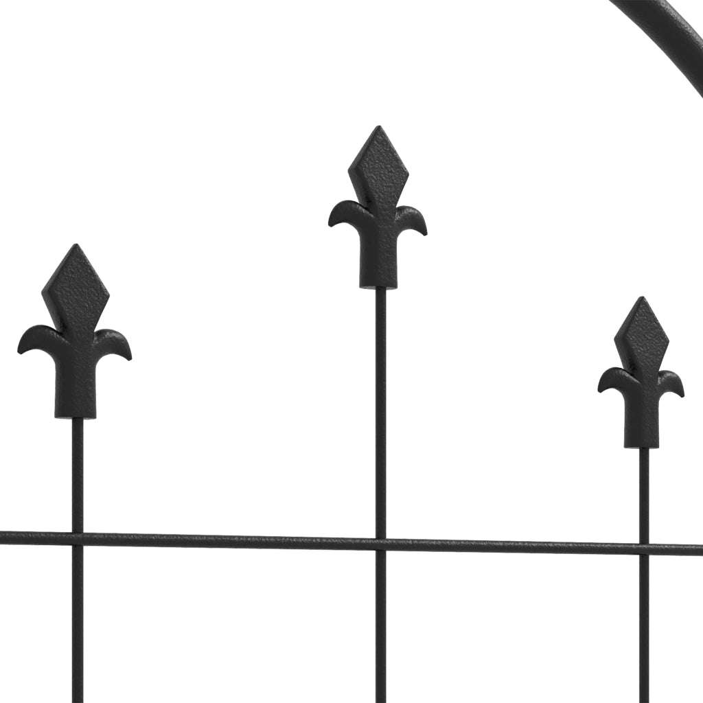 Griglia per rampicanti da giardino 2 pezzi ¨C zephmum ¨C acciaio 50x180 cm nero