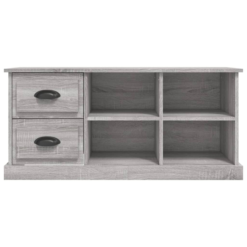 Mobile TV multimediale mensola TV credenza TV sala da pranzo soggiorno camera da letto Sonoma 102 x 35,5 x 47,5 cm legno ingegnerizzato grigio 02_0028356