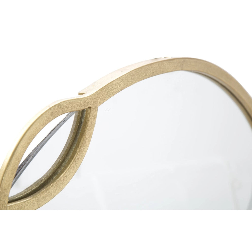 Specchio da parete Eleonor con cornice dorata scultorea