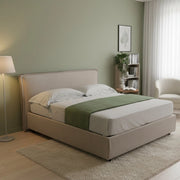 Brienza, Letto Alla Francese Materasso Incluso Made in Italy, Grigio Tortora