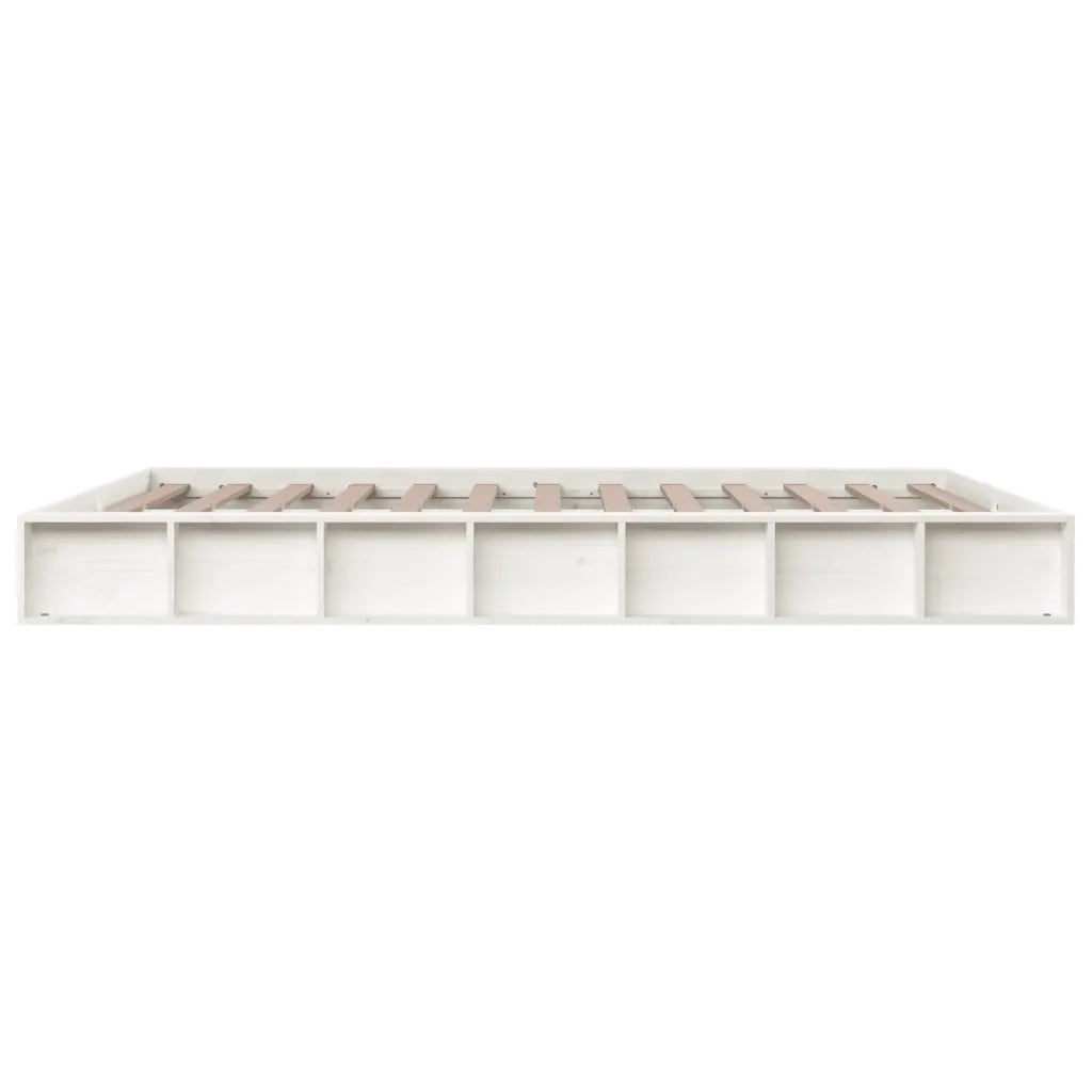 Giroletto-Struttura Letto Bianco 120x200 cm in Legno Massello 951126