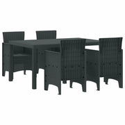 Set da Pranzo per Giardino 5 pcs Antracite Rattan Polt 3378692