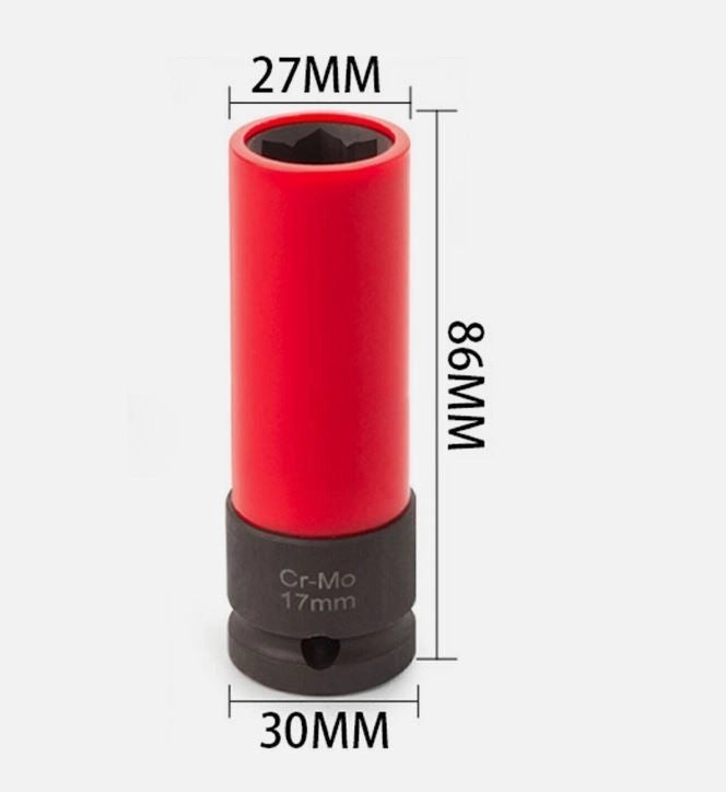 Chiave a bussola da 17 mm per dadi ruota mercedes da 1/2" JBM 14173