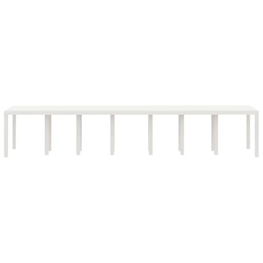 Tavolo da Giardino Bianco 400 x 100 x 73 cm polyrattan