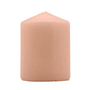 Trade Shop - Set 12pz Candela Rosa Forma Cilindrica 100x70mm Decorazioni Interni Centrotavola 032333a -