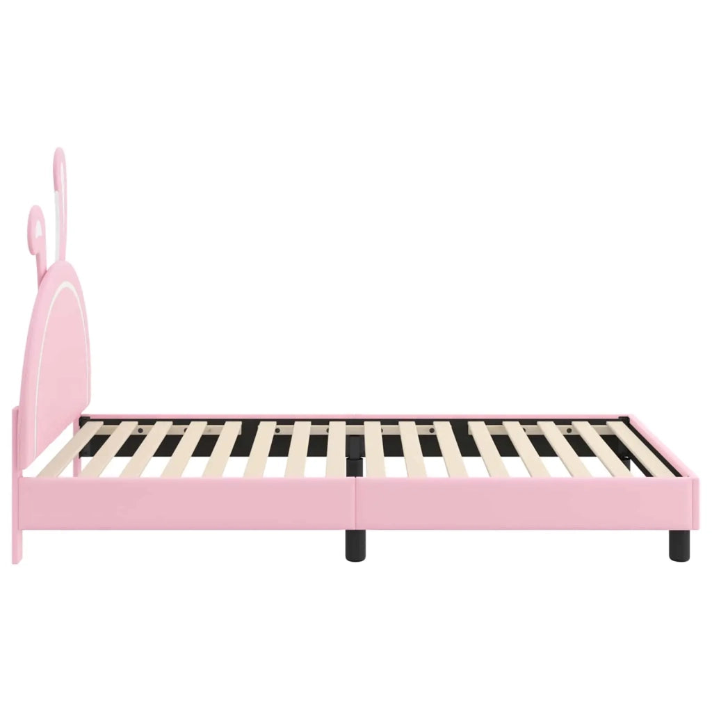 Struttura letto bambini con testata-Giroletto per bambini Rosa 90 x 190 cm PU 192816