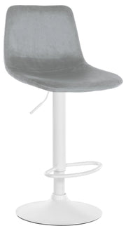 Sgabello Divo Velvet grigio,bianco