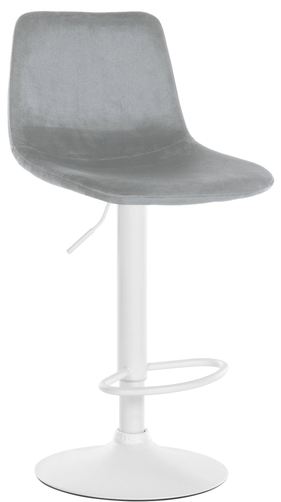 Sgabello Divo Velvet grigio,bianco