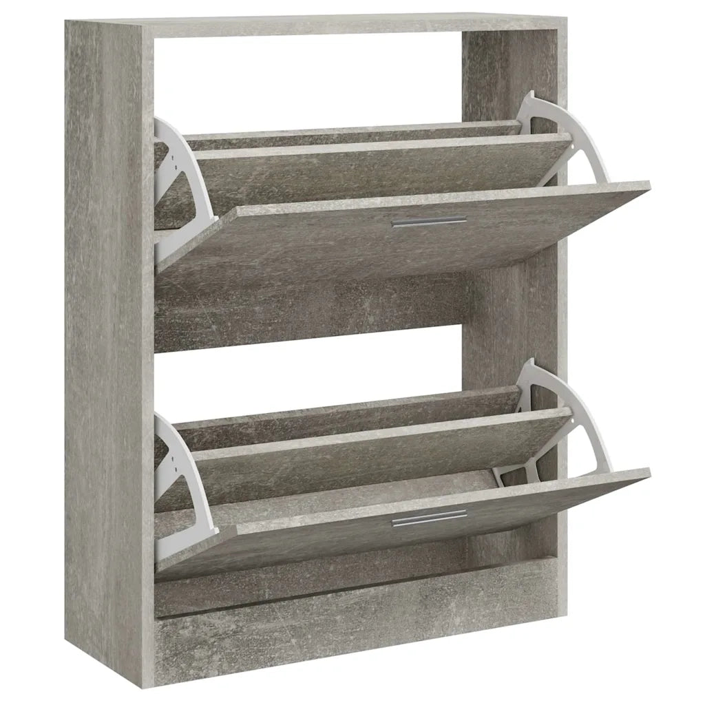 Scarpiera Grigio Cemento 63x24x81 cm in Legno Multistratocod mxl 126200
