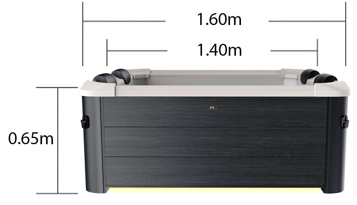 Vasca Idromassaggio da Esterno Spa Riscaldata 160x160x65 cm 6 Posti Wi-Fi Oslo Smart