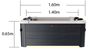 Vasca Idromassaggio da Esterno Spa Riscaldata 160x160x65 cm 6 Posti Wi-Fi Oslo Smart