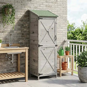 Capanno da Giardino Grigio 59,5 x 56 x 176,5 cm 42033478