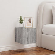Mobile TV a Parete con Luci LED Grigio Sonoma 30,5x35x30 cm 837228