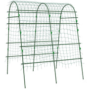 Traliccio, supporto per piante rampicanti, spalliera regolabile, sostegno per piante con rete, struttura per piante da giardino e balcone, acciaio,