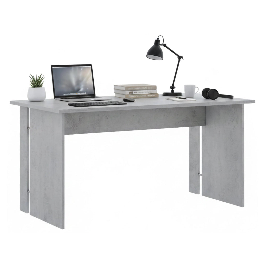 Zibello, Scrivania Modulabile, 150x78.2x75h cm Grigio Cemento