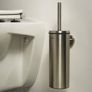 Borsetto per WC, con supporto per fissaggio alla parete, maggiore igiene grazie al coperchio integrato e pezzo di inserimento rimovibile, in acciaio inossidabile liscio