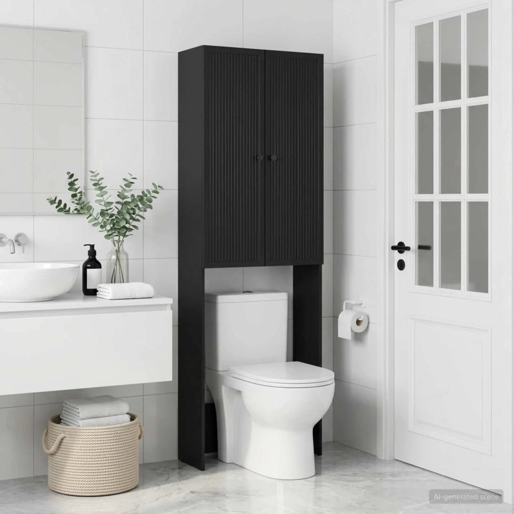 Mobile Bagno EDE Nero 66 x 25,5 x 190 cm Legno ingegnerizzato 896036