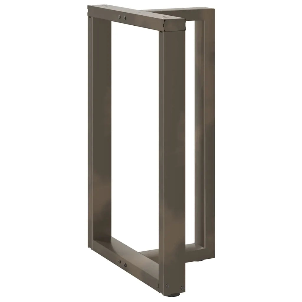 Gambe per tavolo da bar a forma di T 2 pz nere 60x35x(90-91) cm in acciaio 4013083