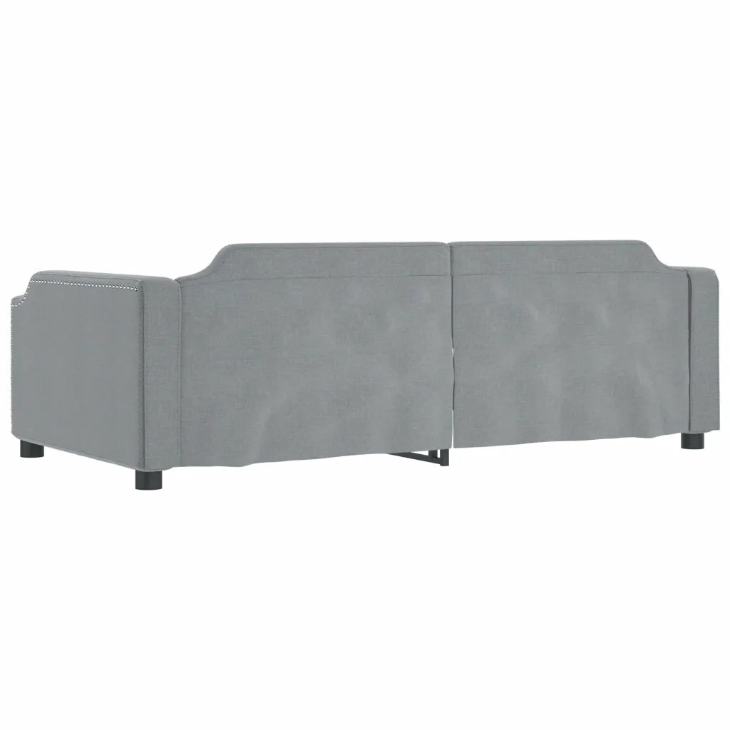 Letto da Giorno Grigio Chiaro 90x200 cm in Tessuto 354205