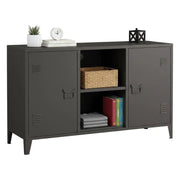 Credenza Friddi, Buffet da soggiorno, Madia da salotto, Dispensa da cucina, 120x40 h73 cm, Ardesia