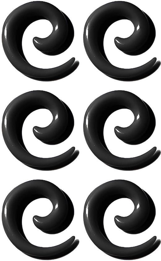 Tasselli per orecchie 1,6 mm (14 G) - Acquario - Ipersensibilità ridotta - Leggeri - 3 paia (6 pezzi) - Orecchini per orecchie