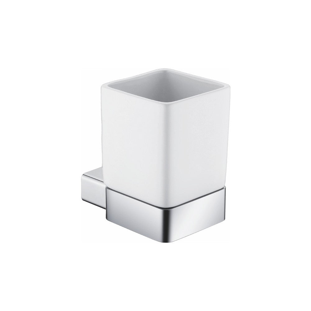 Porta bicchiere in ceramica da parete in alluminio - serie leaf