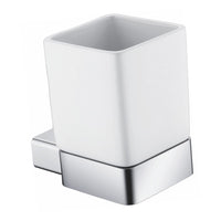 Porta bicchiere in ceramica da parete in alluminio - serie leaf