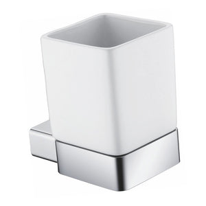 Porta bicchiere in ceramica da parete in alluminio - serie leaf