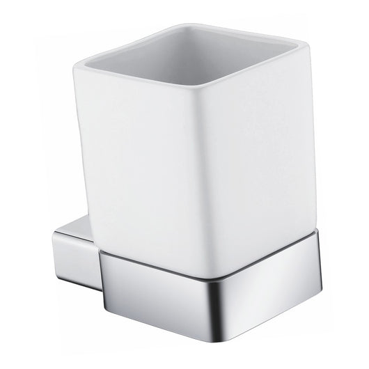 Porta bicchiere in ceramica da parete in alluminio - serie leaf