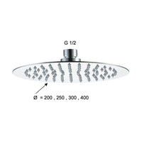 Soffione doccia ultra piatto diam. 25 cm.