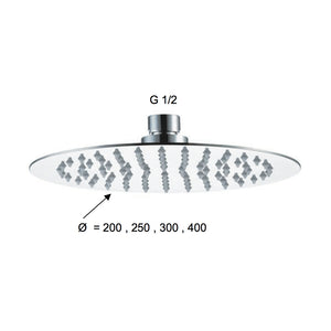 Soffione doccia ultra piatto diam. 25 cm.