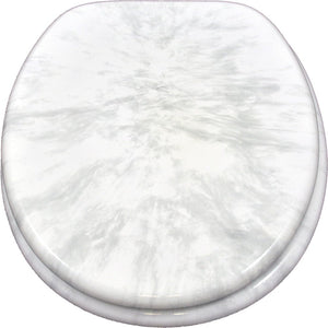 Sanicomfort 1915983 sedile copri-wc, effetto marmo, bianco