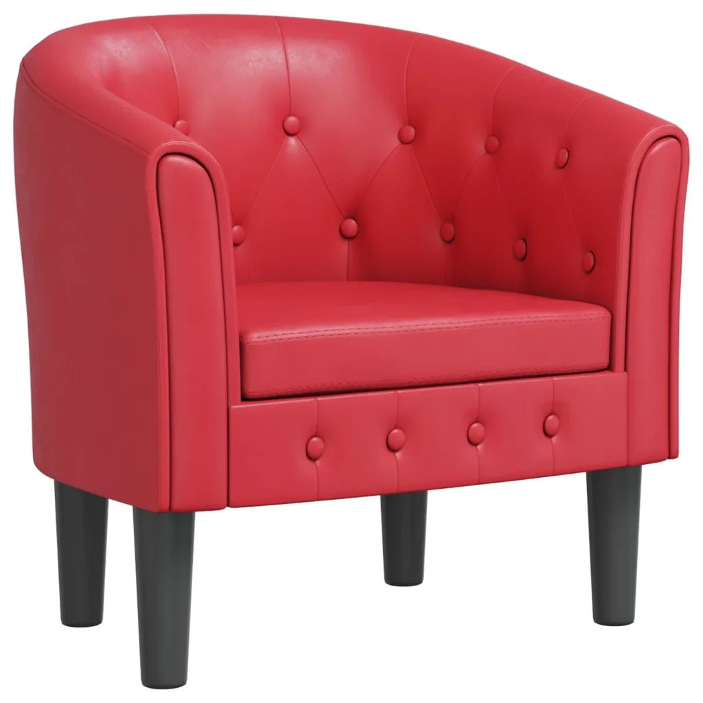 Poltroncina a Pozzetto Rossa in Similpellecod mxl 108375