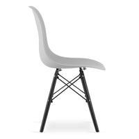 Sedia Valora OSAKA con gambe grigie e nere, design ergonomico x3