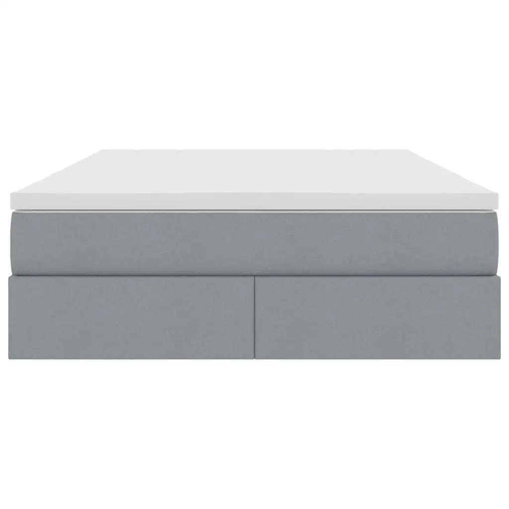 Letto con contenitore e materasso Grigio chiaro 140 x 200 cm 3370230