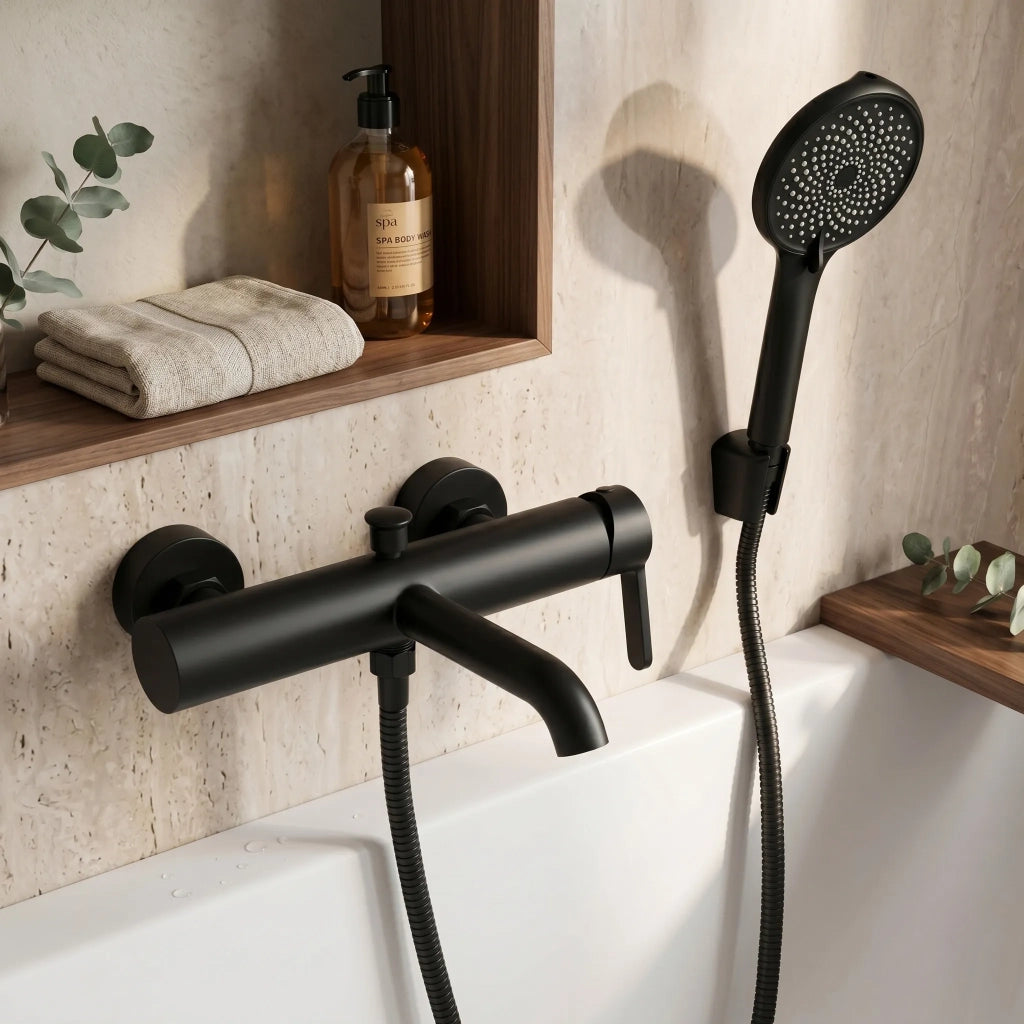 Rubinetto Da Vasca Rea Ontario Side Black