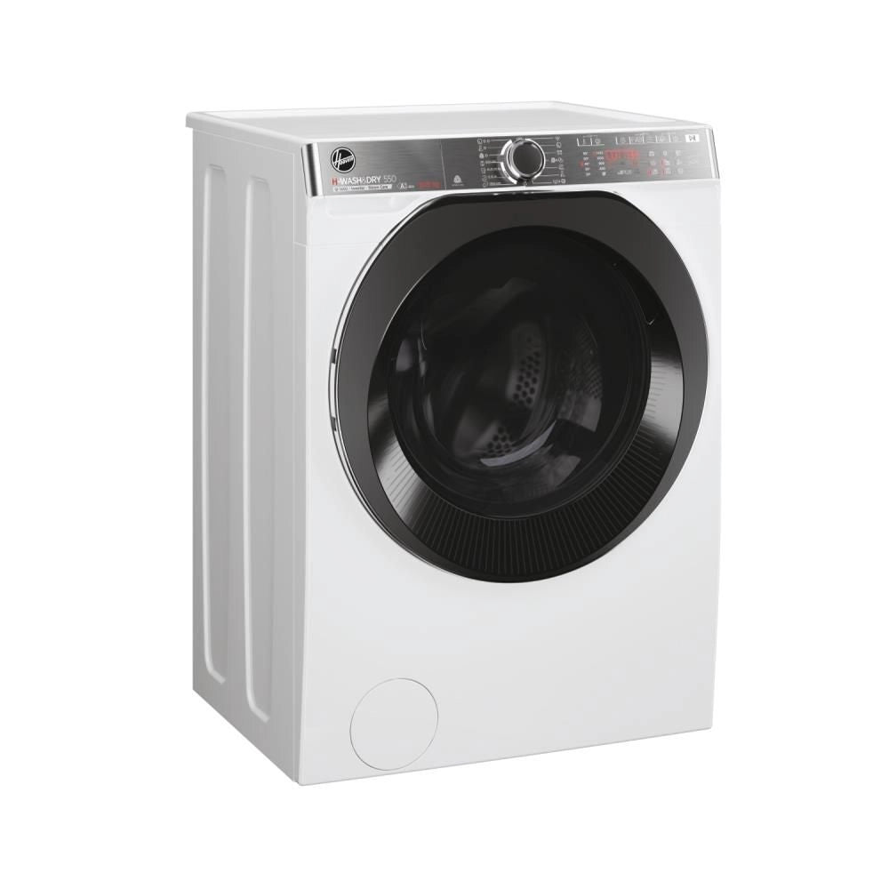 Hoover H-WASH&DRY 550 H-WASH 550, Lavasciuga Slim 8+5 KG, 30% più efficente della classe A, 1400 giri, Bianco, Inverter, Vapore, Wi-Fi, H5DPB 485BC9/1-S