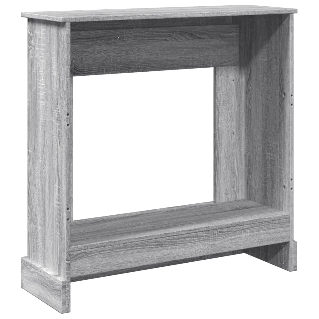 vidaXL Cornice per Camino Grigio Sonoma 90x30x90 cm in Truciolato