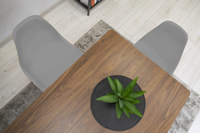 Sedia Valora OSAKA con gambe grigie e nere, design ergonomico x3