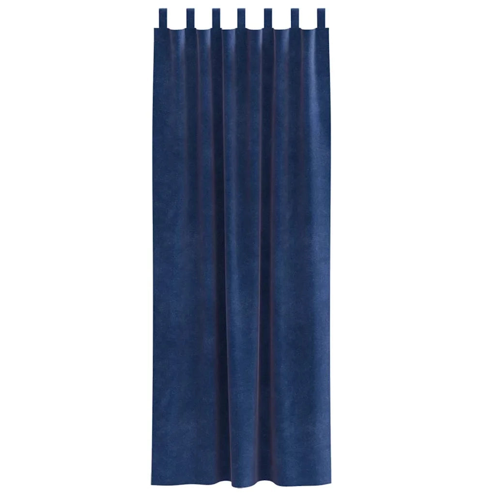 Tende oscuranti 2 pcs Blu Scuro 140 x 260 cm Velluto 4107207