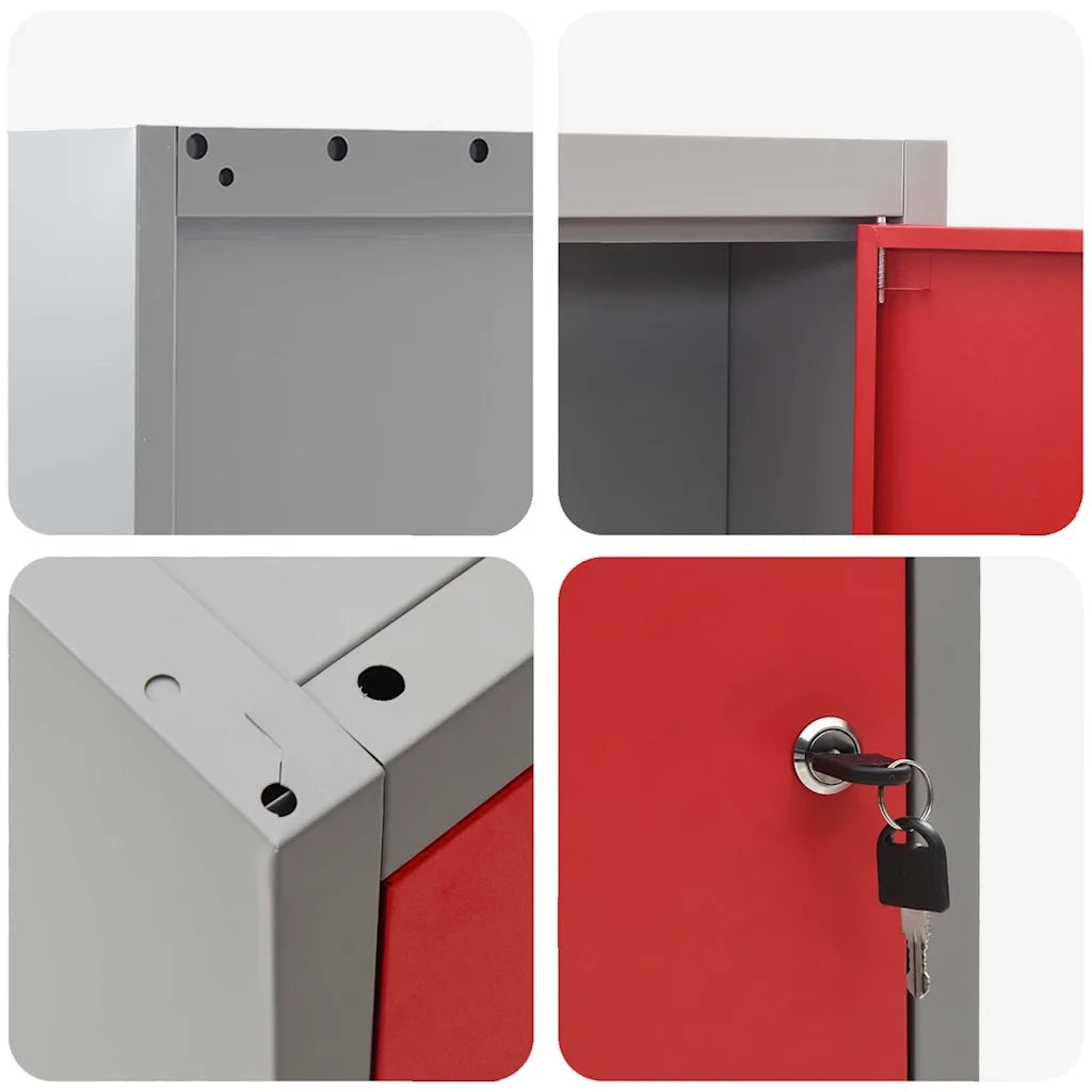 Mobile per attrezzi con blocco Rosso e Grigio 50 x 20 x 55 cm CFW8677538