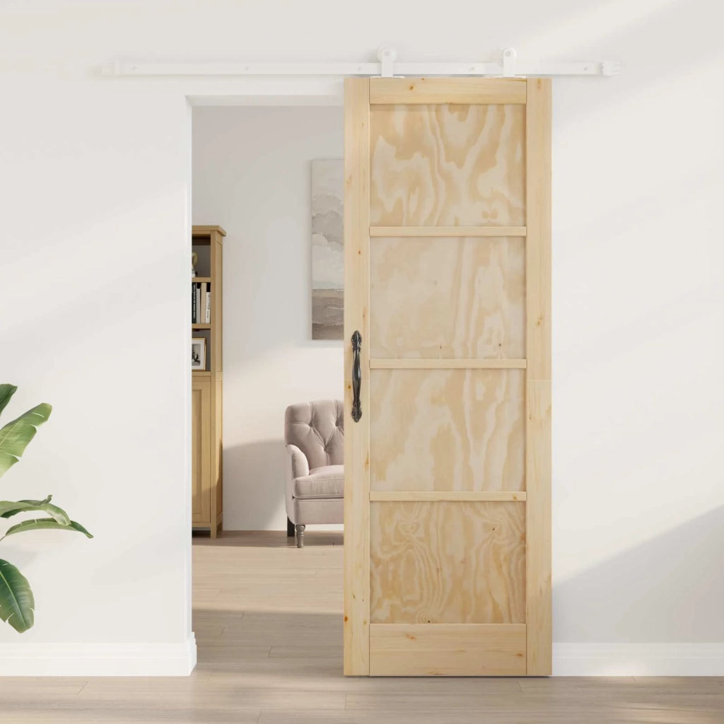Porta scorrevole Naturale e Bianco 73,5 x 211 cm 3445468