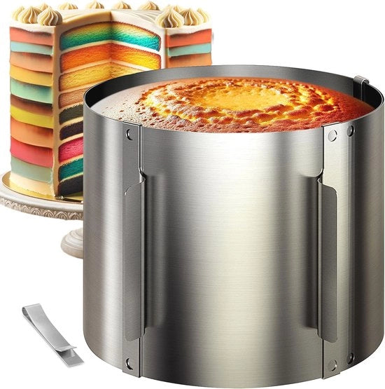 Anello per torta adattabile 15 cm - Anello di acciaio inossidabile Ø 16-30 cm per torte