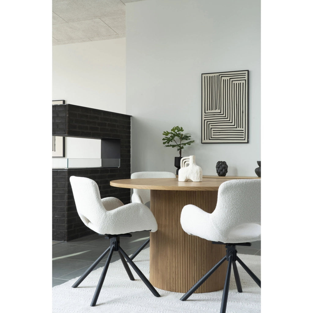 Set di 2 Sedie Amorim, Bianco, Tessuto, 58x59x82,5 cm