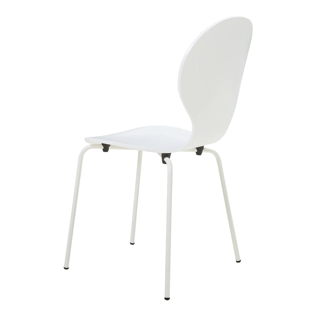 Set di 4 sedie da pranzo 85 x 48 x 50 cm design moderno robuste bianche 03_0009816